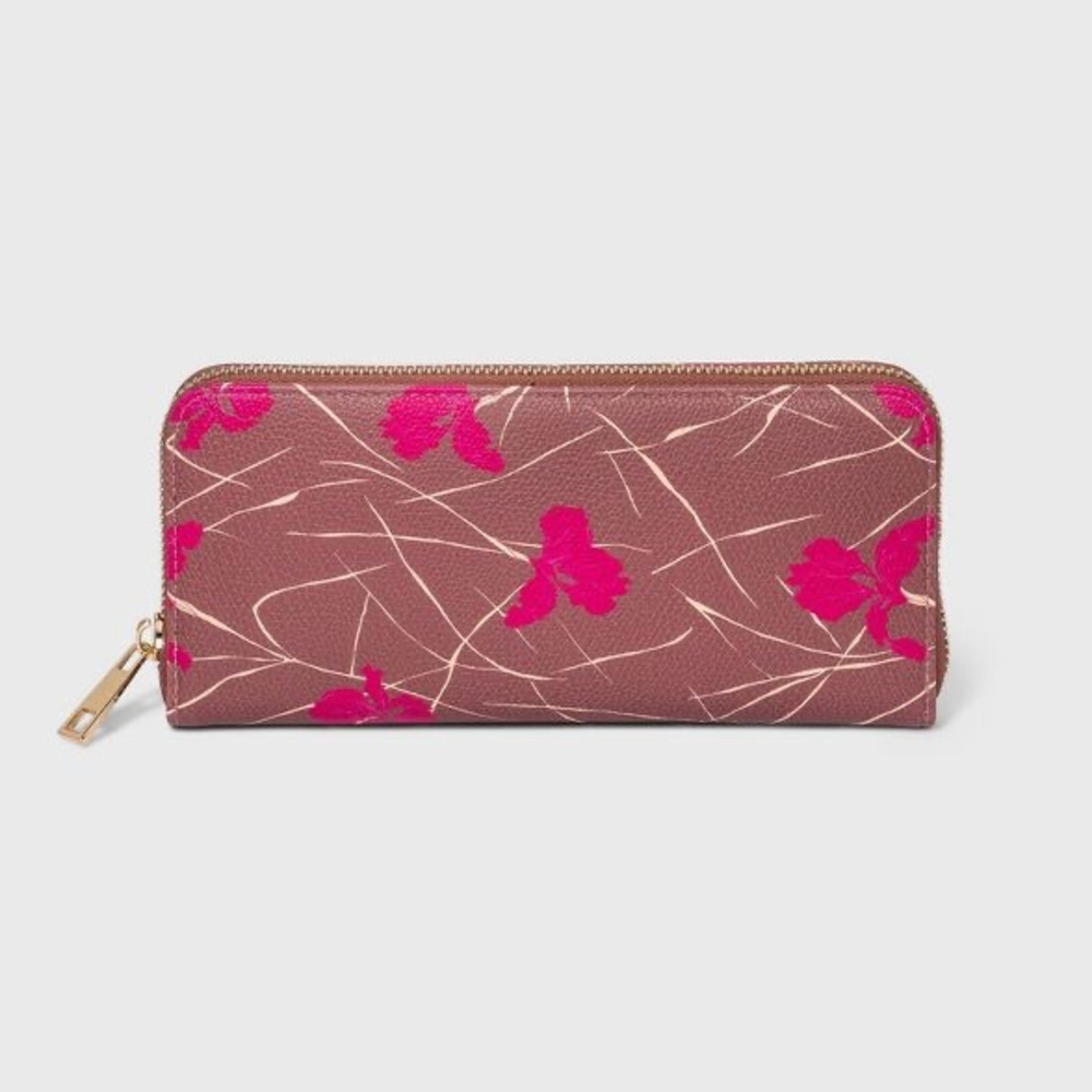 New Women’s floral zip wallet